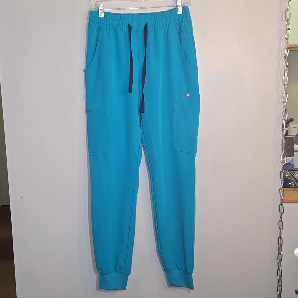 Figs Zamora Jogger Scrub Pants Catarina Top Set In Teal NWOT - Picture 12 of 16